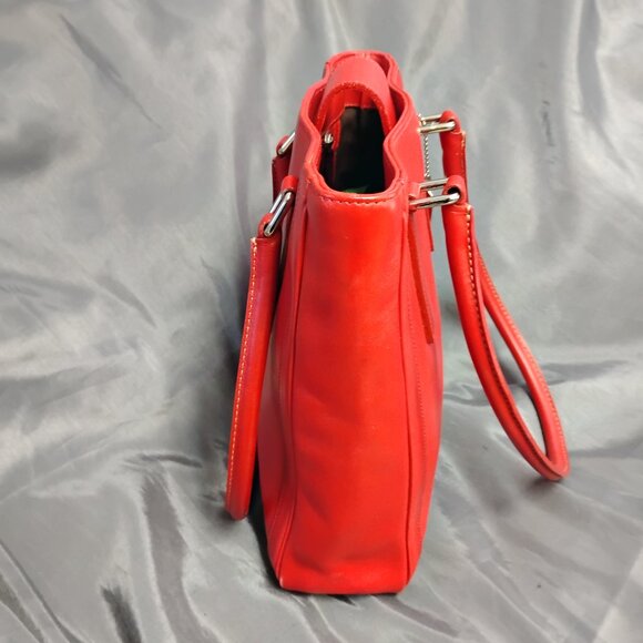 ❤️Vintage COACH #9422 Bonnies Legacy Red Leather Bucket Tote +FOB - Picture 6 of 8